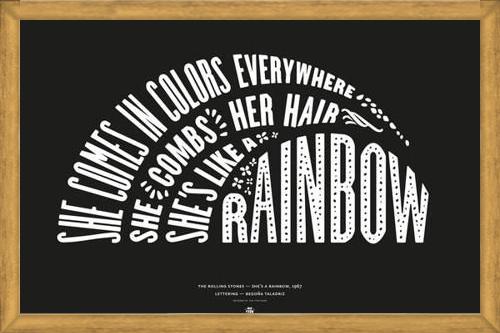 Cuadro She's like a rainbow, The Rolling Stones - Black