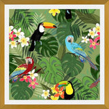 Cuadro Parrots and Toucan Tropical Birds Tropical Forest