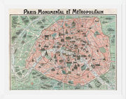 Cuadro Plano ilustrado de Paris en 1932