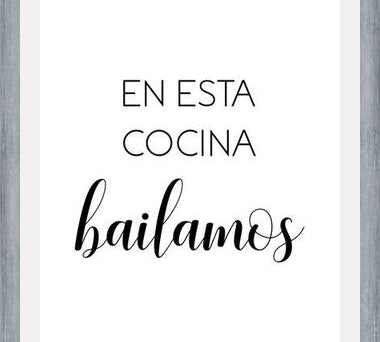 Cuadro En Esta Cocina Bailamos