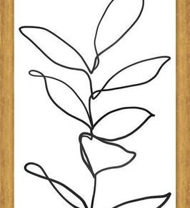Cuadro Lines Leaves II