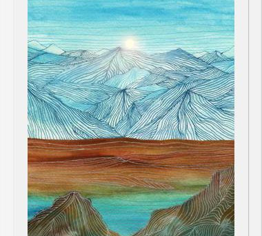 Cuadro Lines in the mountains XI
