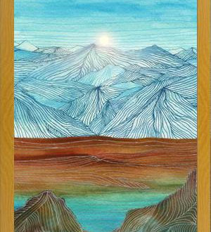 Cuadro Lines in the mountains XI