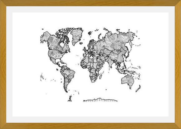 Cuadro Mapa Mundi