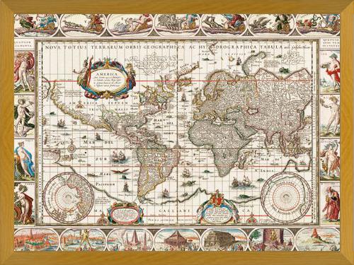 Cuadro Mapa Vintage