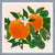 Cuadro Orange and Orange Flowers Pattern