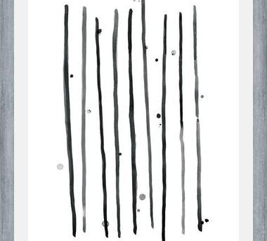Cuadro Watercolor lines & dots - vertical