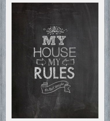 Cuadro Mi casa, mis reglas