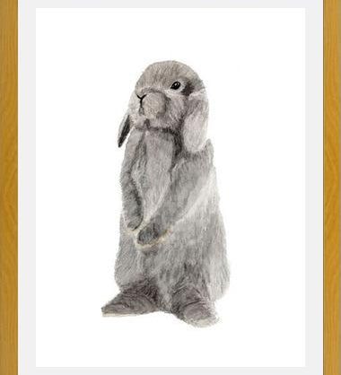 Cuadro conejito gris