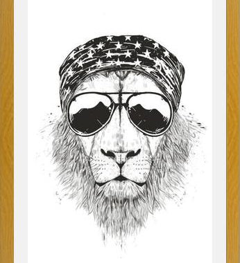 Cuadro Wild lion (bw)