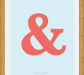 Cuadro Ampersand Baskerville Orange