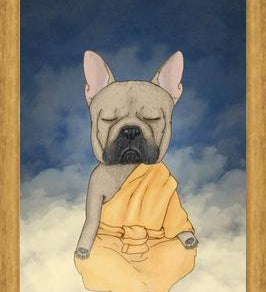 Cuadro Frenchie meditation
