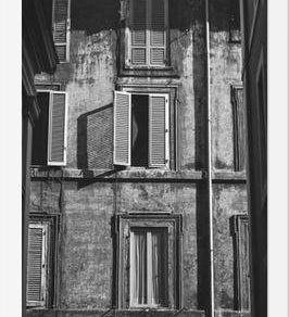 Cuadro Clásicas ventanas en Roma, Italia
