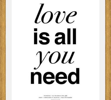 Cuadro The Beatles - Love is all you Need White