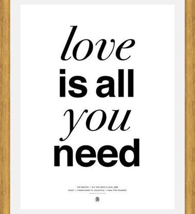 Cuadro The Beatles - Love is all you Need White