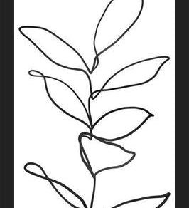 Cuadro Lines Leaves II