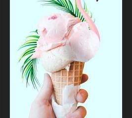 Cuadro Tropical Ice Cream
