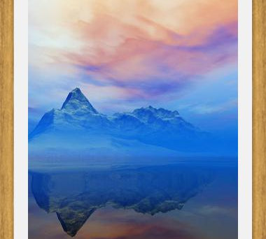 Cuadro Snowy Mountains Sunset 5