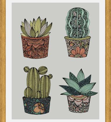 Cuadro Little cactus