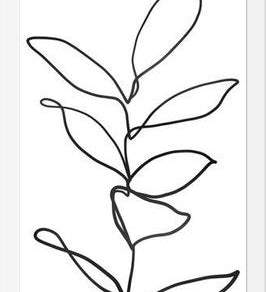 Cuadro Lines Leaves II