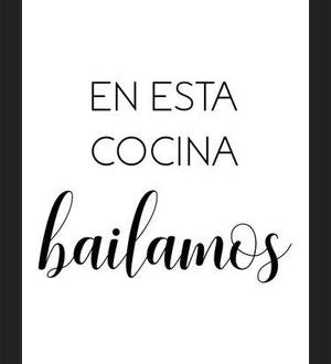 Cuadro En Esta Cocina Bailamos