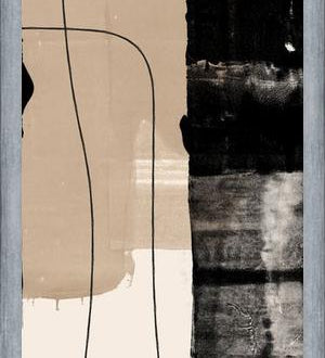 Cuadro Abstracto Beige Blanco y Negro II