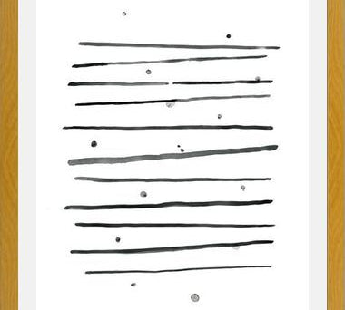 Cuadro Watercolor lines & dots - horizontal