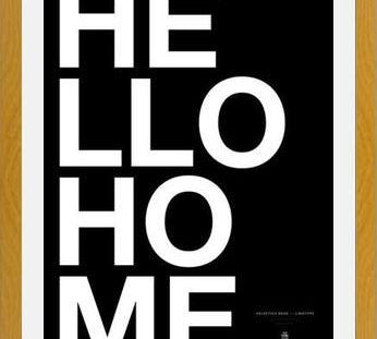 Cuadro Hello Home Black