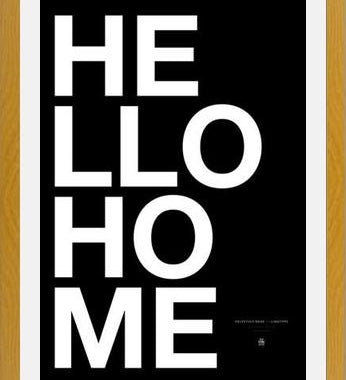 Cuadro Hello Home Black