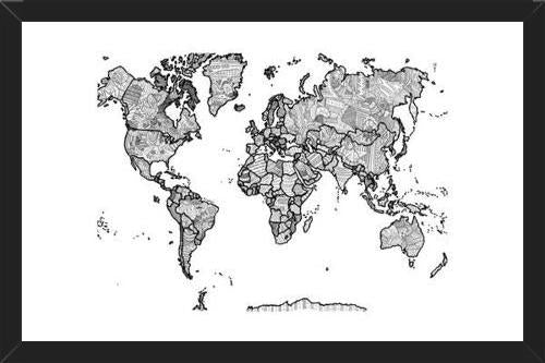 Cuadro Mapa Mundi