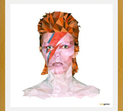 Cuadro David Bowie Low Poly