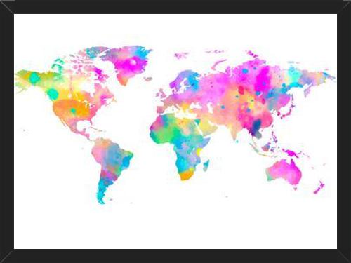 Cuadro Watercolor World