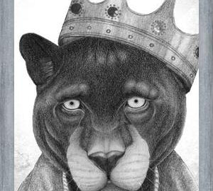 Enmarcado El Rey Pantera bw