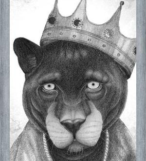 Enmarcado El Rey Pantera bw