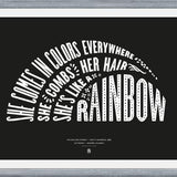 Cuadro She's like a rainbow, The Rolling Stones - Black