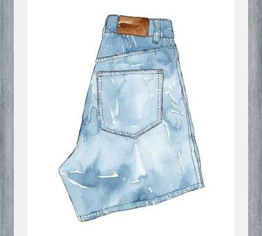 Cuadro Blue Denim Jean Shorts