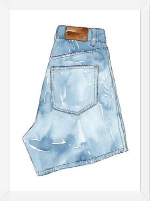 Cuadro Blue Denim Jean Shorts