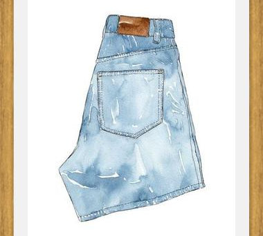 Cuadro Blue Denim Jean Shorts