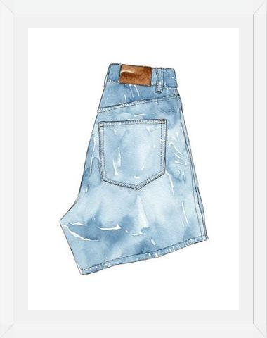 Cuadro Blue Denim Jean Shorts
