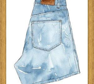 Cuadro Blue Denim Jean Shorts