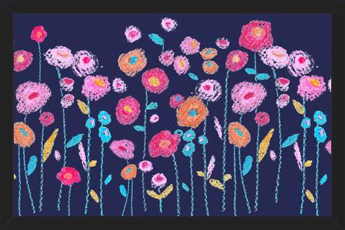 Cuadro crayon flowers