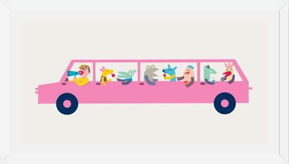 Cuadro Pink Car