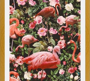 Cuadro Floral and Flamingo Pattern