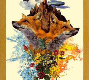 Cuadro Fox and Floral