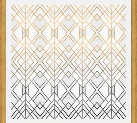 Cuadro Gold And Grey Geo