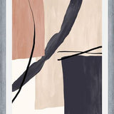 Cuadro Abstracto Azul Rosa y Negro I