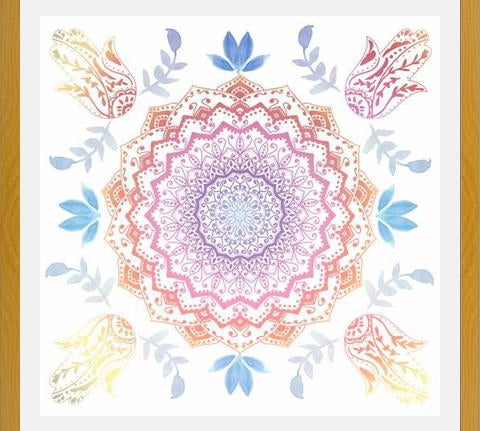 Enmarcado BOHO HAMSA MANDALA