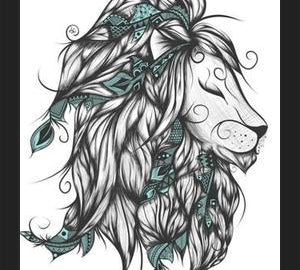 Cuadro Poetic Lion Turquoise
