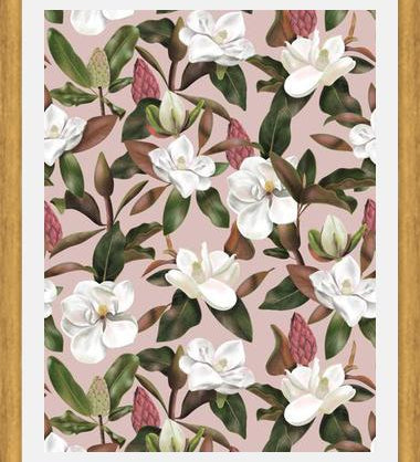 Cuadro Magnolias Pink Pattern