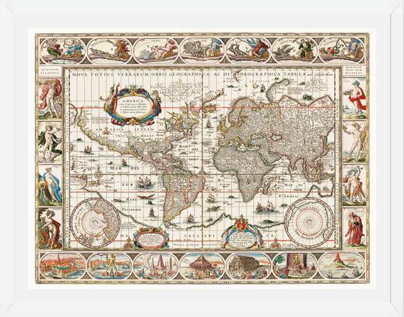 Cuadro Mapa Vintage